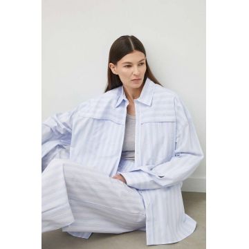 Remain camasa din bumbac femei, cu guler clasic, relaxed