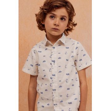 zippy camasa de bumbac pentru copii culoarea alb