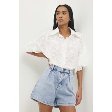 Answear Lab camasa femei, culoarea alb, cu guler clasic, relaxed