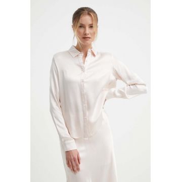 Answear Lab camasa femei, culoarea roz, cu guler clasic, relaxed