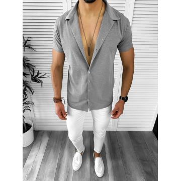 Camasa barbati casual gri 12516 46-3