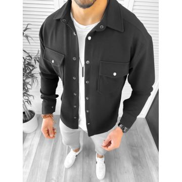 Camasa barbati casual neagra 12504 18-1