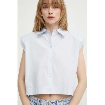 Gestuz camasa din bumbac femei, cu guler clasic, regular, 10909111
