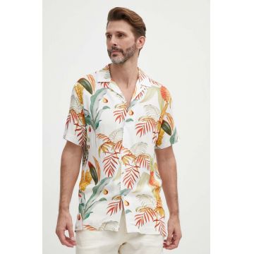 Lindbergh camasa barbati, culoarea alb, relaxed