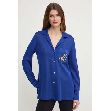 Luisa Spagnoli camasa RUNWAY COLLECTION femei, cu guler clasic, regular, 58346