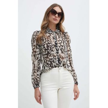 Morgan camasa CHYLE.F femei, culoarea gri, cu guler clasic, regular, CHYLE.F