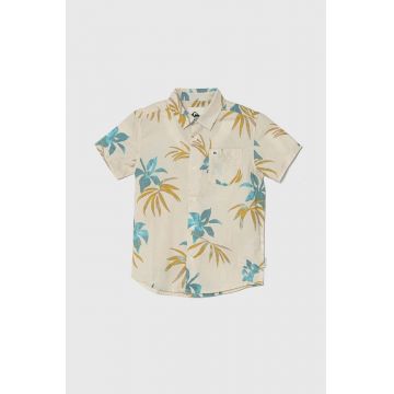 Quiksilver camasa de bumbac pentru copii APEROCLASSYOUTH culoarea bej