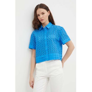 United Colors of Benetton camasa femei, cu guler clasic, relaxed