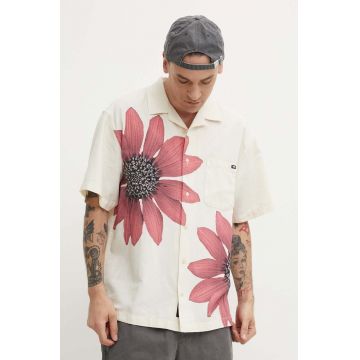 Vans camasa din amestec de in culoarea bej, relaxed