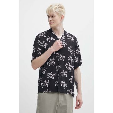 Vertere Berlin camasa barbati, culoarea negru, relaxed, VER SH12