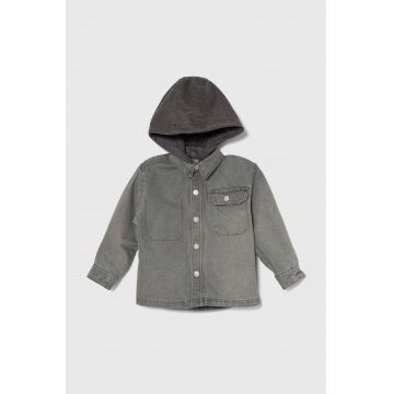 zippy camasa din denim pentru copii culoarea gri