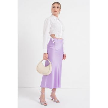 Camasa crop cu decupaje