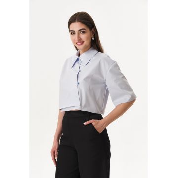 Camasa crop cu model petrecut