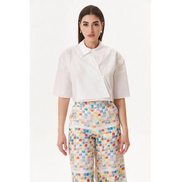 Camasa crop cu model petrecut