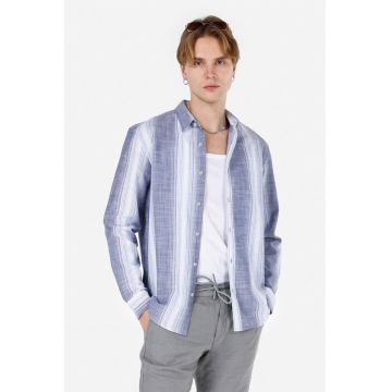 Camasa din bumbac cu model in dungi