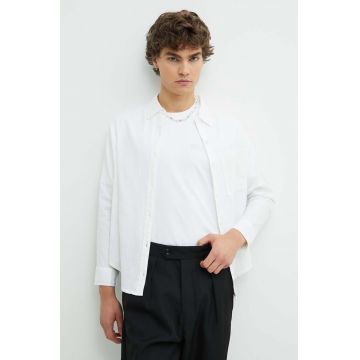 Hollister Co. camasa de in culoarea alb, cu guler clasic, relaxed
