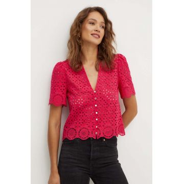 Morgan camasa din bumbac CFLAM femei, culoarea roz, regular, CFLAM