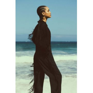 Answear Lab camasa femei, culoarea negru, cu guler clasic, relaxed