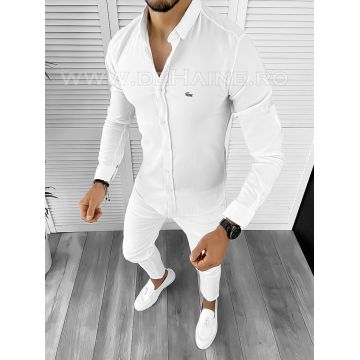 Camasa barbat slim fit alba CU MIC DEFECT DEF9690 O2-2.2