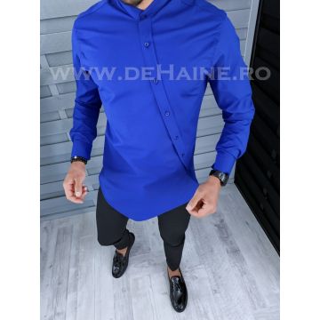 Camasa barbati asimetrica albastra slim fit B2121 O4-1.1