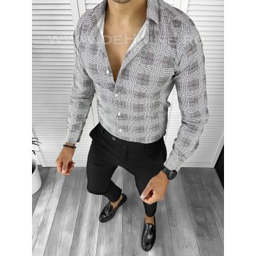 Camasa barbati slim fit in carouri B8488 11-4