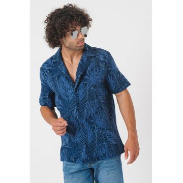 Camasa cu maneci scurte si imprimeu tropical