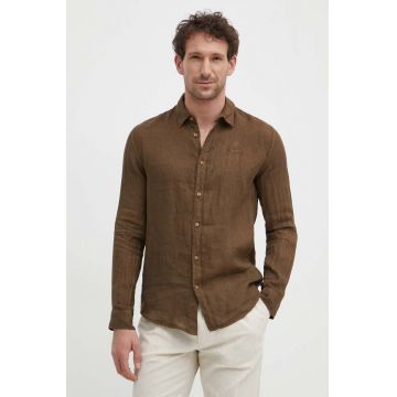 Pepe Jeans camasa de in PAYTTON culoarea verde, cu guler clasic, regular, PM308523