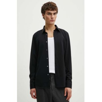 Theory camasa barbati, culoarea negru, cu guler clasic, regular, J0794505