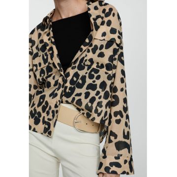 Camasa cu animal print Pardo