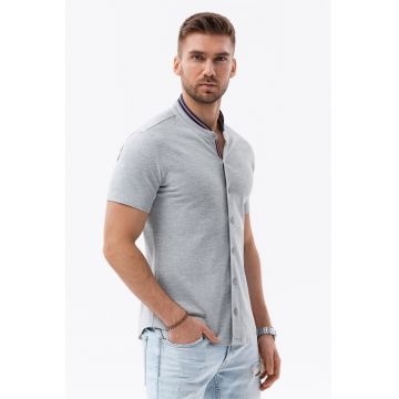 Camasa slim fit cu guler Mao