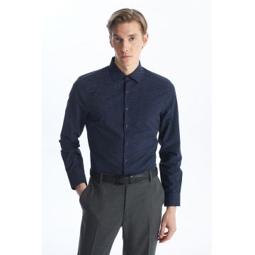 Camasa slim fit cu guler ascutit