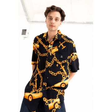Camasa unisex cu model si maneci medii