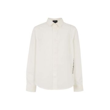 Emporio Armani camasa de bumbac pentru copii culoarea bej, 6D4CJB 4N8QZ