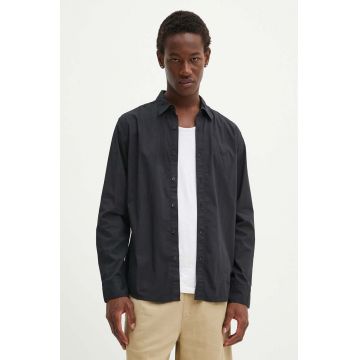 Levi's camasa barbati, culoarea negru, cu guler clasic, slim, 86625