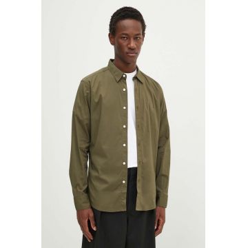 Levi's camasa barbati, culoarea verde, cu guler clasic, slim, 86625 Levi's camasa barbati, culoarea verde, cu guler clasic, slim, 86625