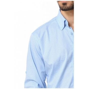Camasa barbati regular bleu cu buline - The Original G+