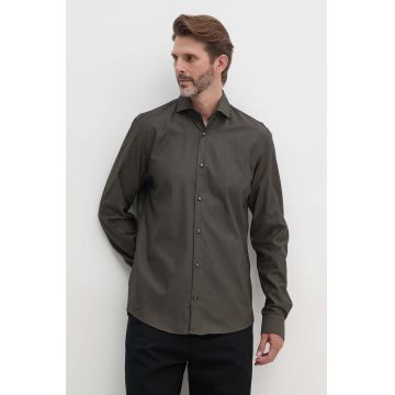 Joop! camasa din bumbac barbati, culoarea verde, cu guler italian, slim, 30043593