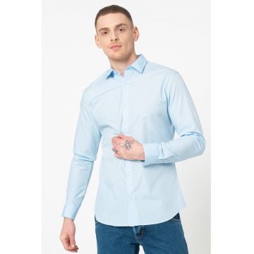 Set de camasi slim fit cu guler amplu Joe - 2 piese - Alb/Albastru deschis