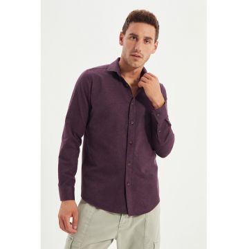 Camasa slim fit din amestec de bumbac