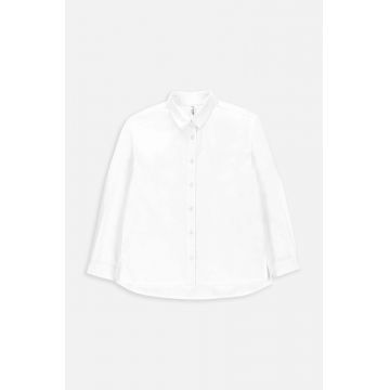 Coccodrillo camasa de bumbac pentru copii culoarea alb, BACK TO SCHOOL GIRL