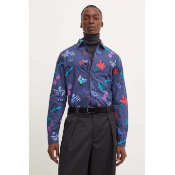 Desigual camasa din bumbac NUEVAJERSEY barbati, cu guler clasic, regular, 24WMCW28