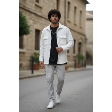 Camasa barbati casual alba 12915 123