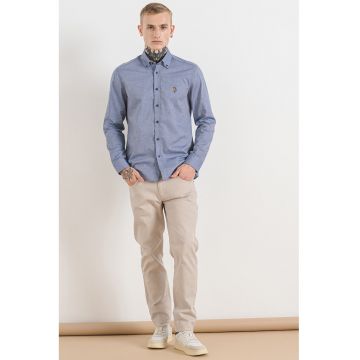 Camasa regular fit de bumbac cu logo Camasa regular fit de bumbac cu logo
