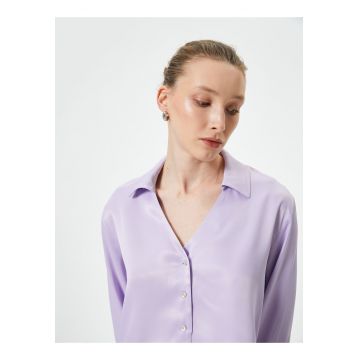 Camasa crop cu maneci lungi