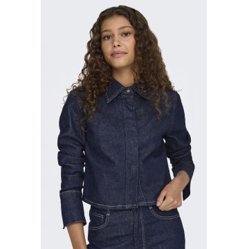Camasa din denim cu inchidere ascunsa