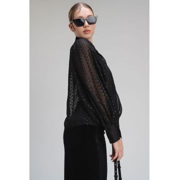 Camasa transparenta Gio - Negru