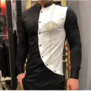 Camasa barbati neagra slim fit pentru evenimente B6130  N7-4.3