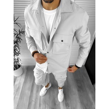 Camasa barbati slim fit gri deschis 6050  D4-5.1