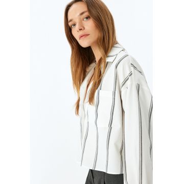 Camasa crop sin amestec de bumbac
