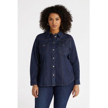 Camasa de denim cu maneci lungi